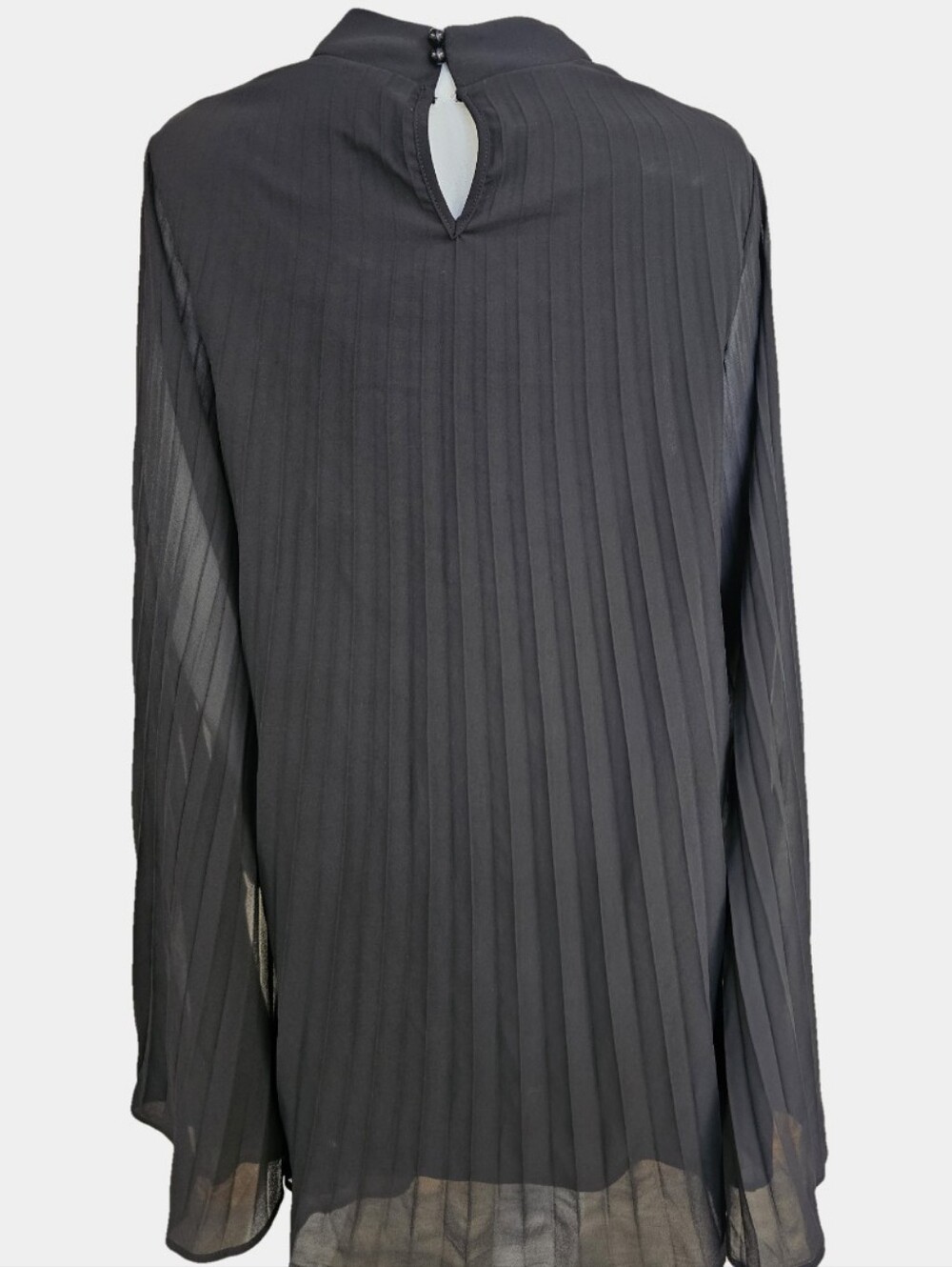 Ekaliy Mock Neck Pleated Crepe Cloak Mini Dress Size XL - Picture 5 of 15